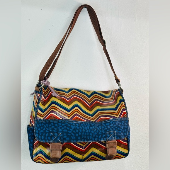 Multicolor Chevron Women's Shoulder Bag - Picture 2 of 11